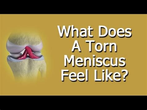 what does meniscus pain feel like